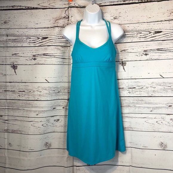 Athleta Coastline Swim Dress in blue size small - Picture 2 of 12